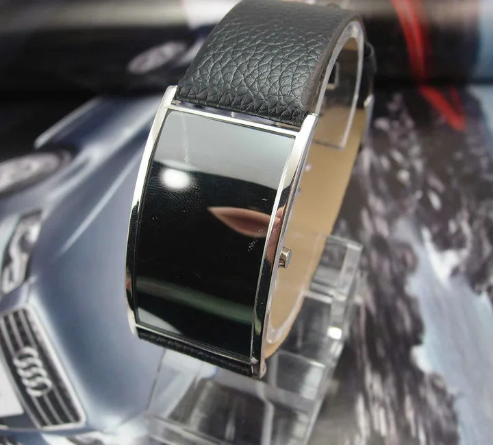Fashion leather strap Led Digital watch Wrist watches men women Ladies watch Unisex watch