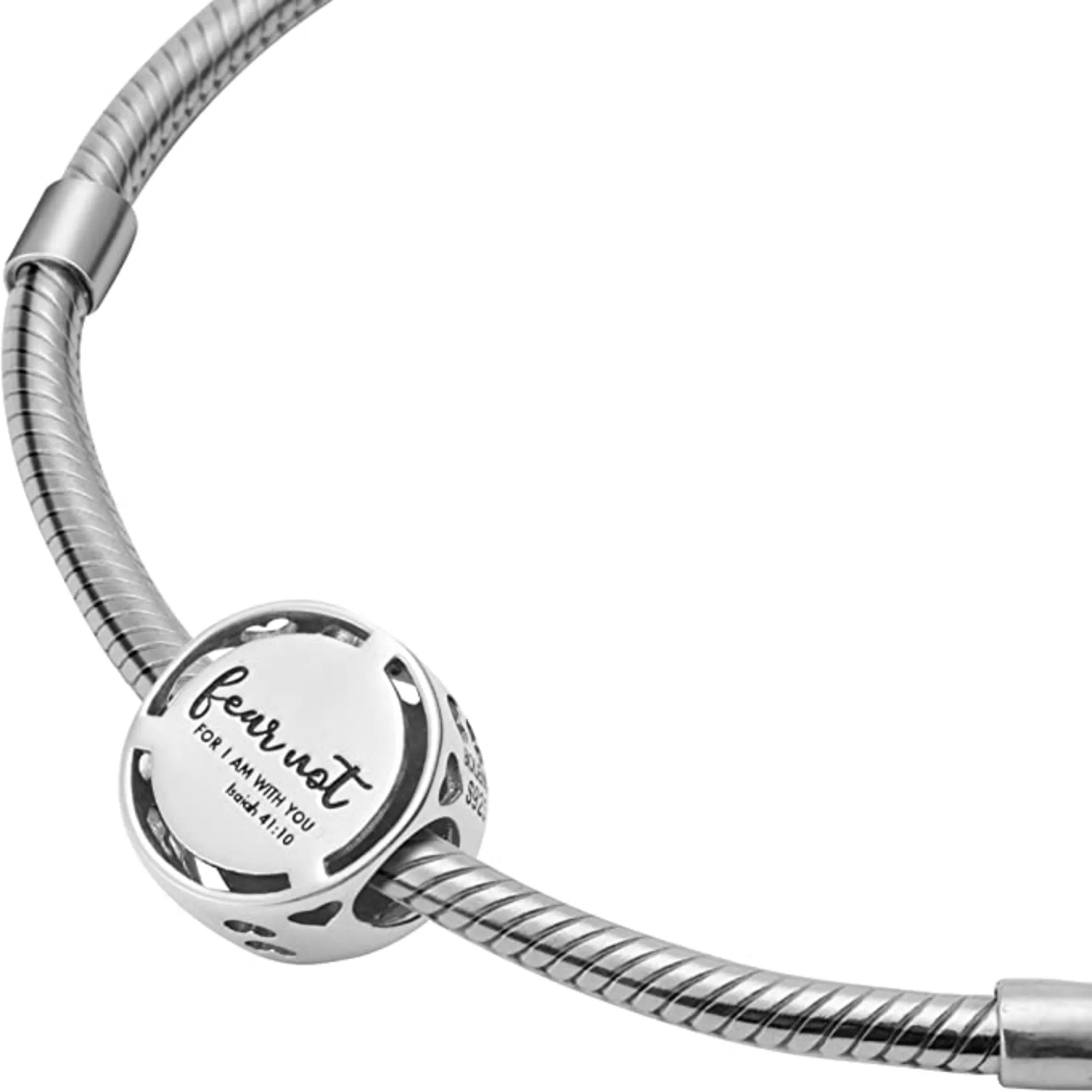 Fear Not, For I Am With You Bible Saying Bead Charm