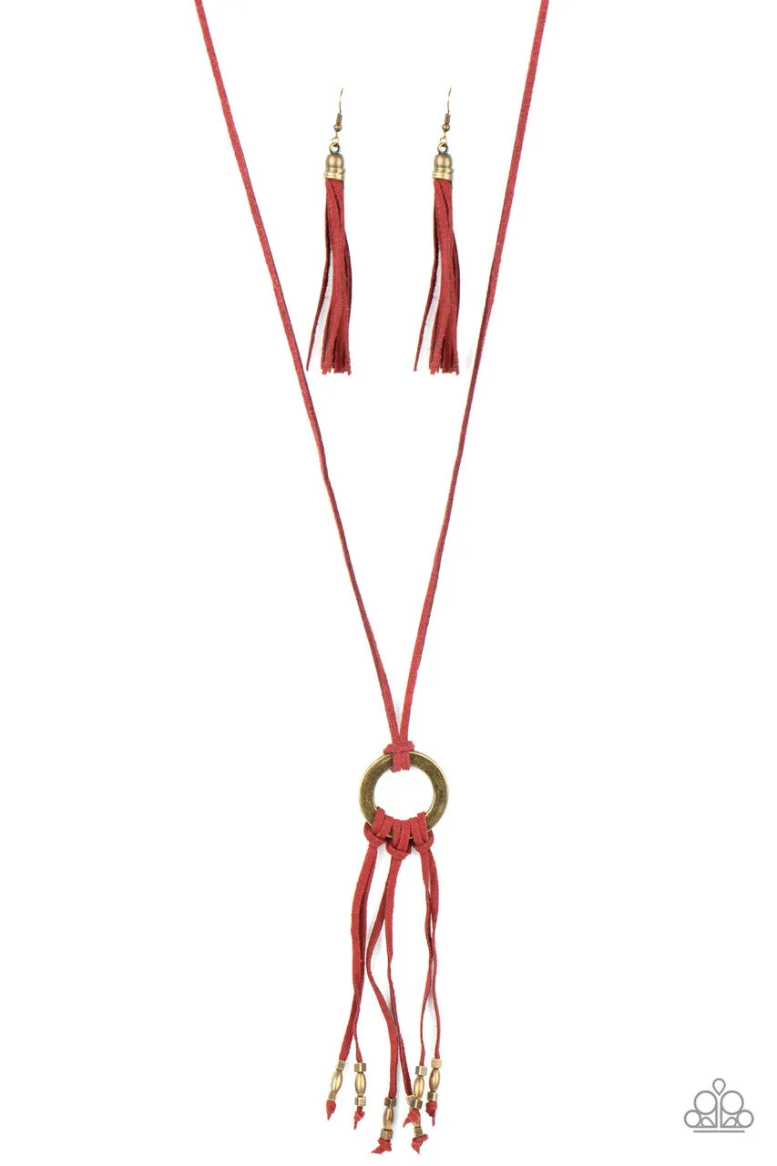 Feel at HOMESPUN Red Paparazzi Necklace