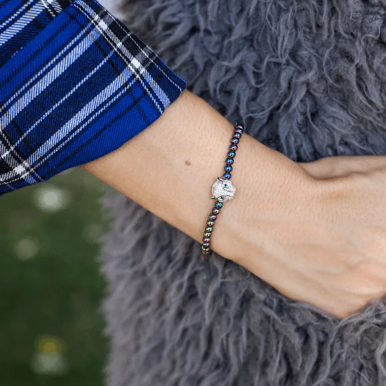 Fierce | Unicorn Silver | Crystal Cat Bracelet
