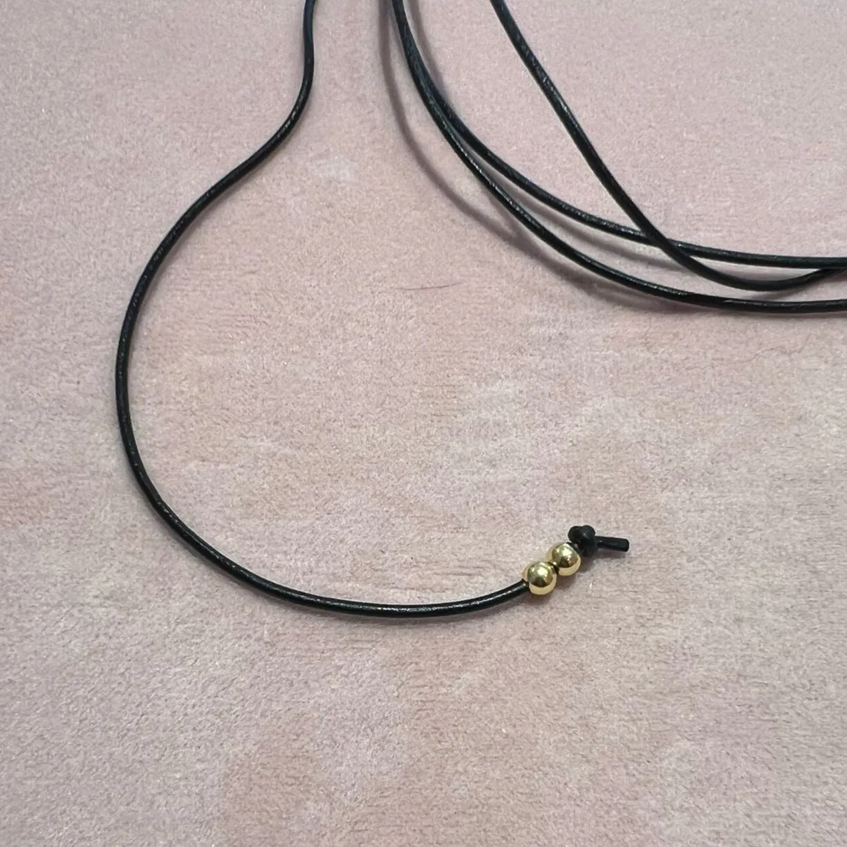 Fine Leather Cord Necklace | Black