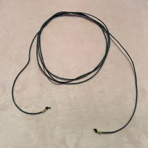 Fine Leather Cord Necklace | Black