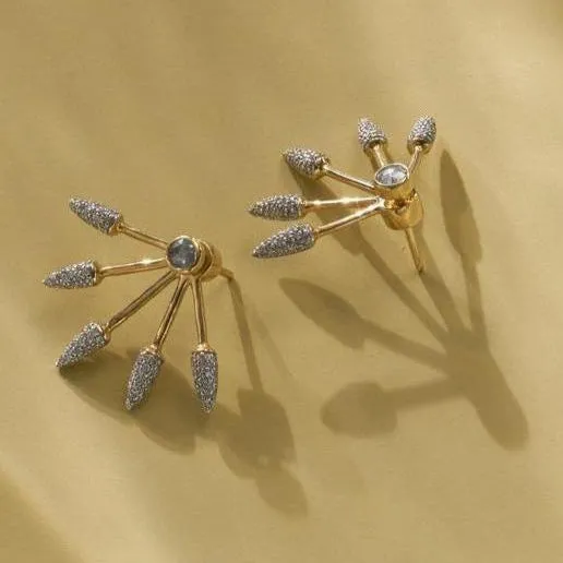 Five Spike Earrings, Diamond