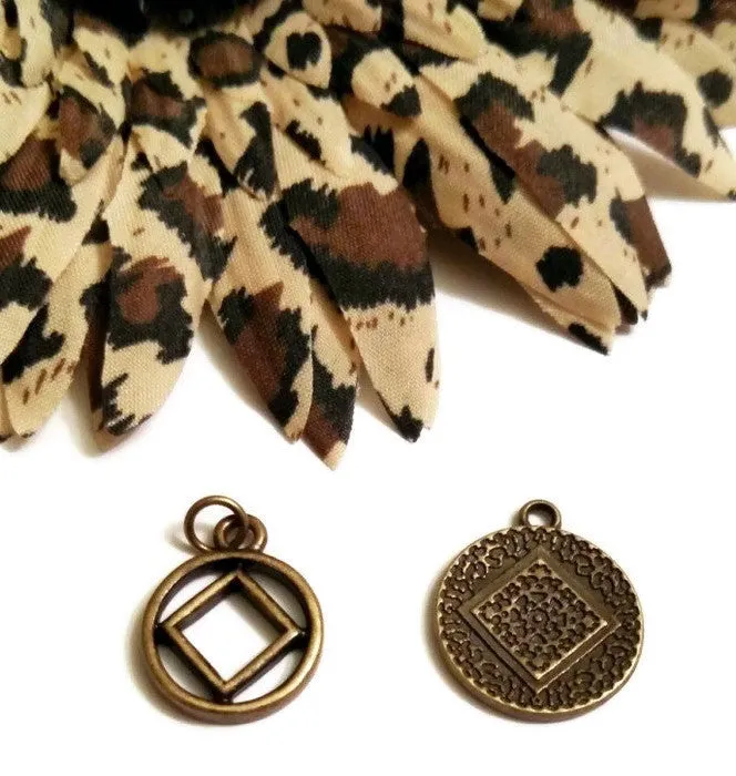 Flat Style Narcotics Anonymous Charms 10pc Pk - Bronze