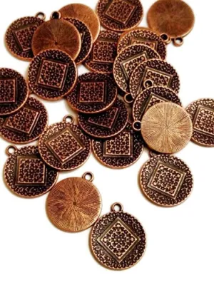 Flat Style Narcotics Anonymous Charms 10pc Pk - Copper
