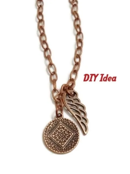 Flat Style Narcotics Anonymous Charms 10pc Pk - Copper