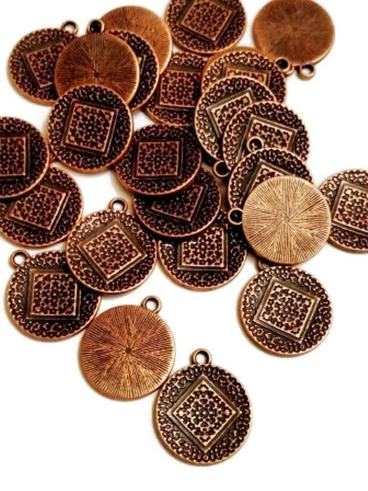 Flat Style Narcotics Anonymous Charms 10pc Pk - Copper