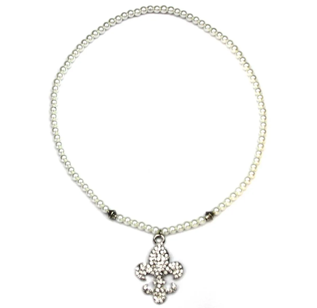 Fleur De Lis Pearl Necklace