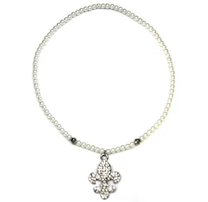Fleur De Lis Pearl Necklace