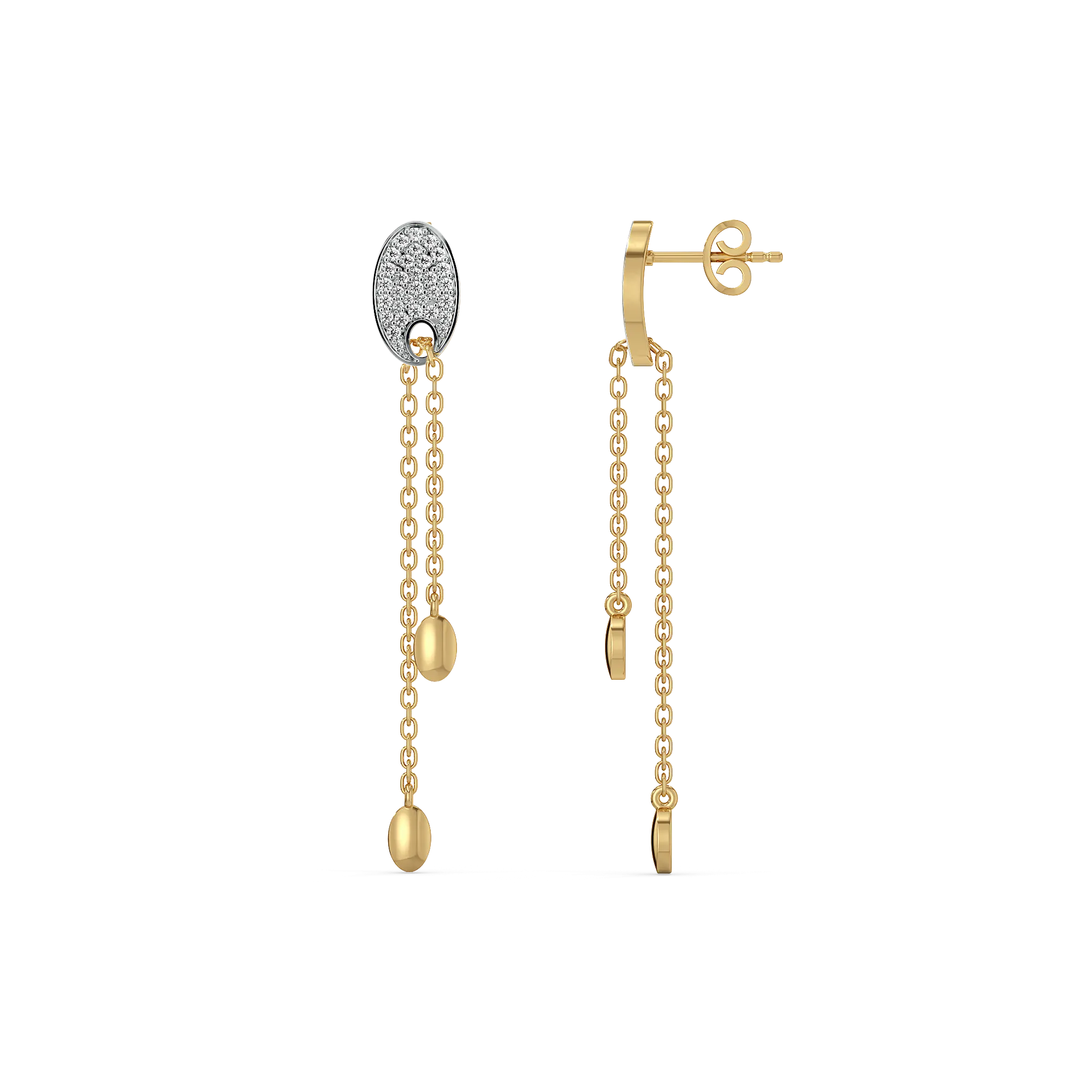 FlexiLink Drop Earrings - Lab Grownd Diamond