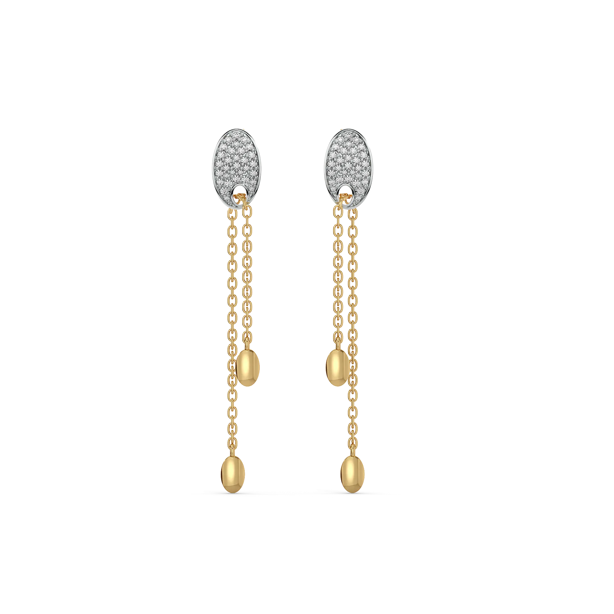 FlexiLink Drop Earrings - Lab Grownd Diamond