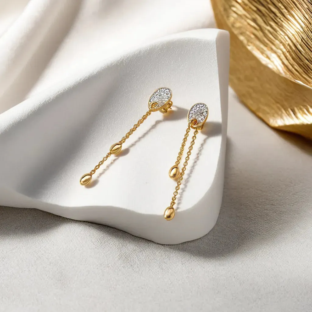 FlexiLink Drop Earrings - Lab Grownd Diamond