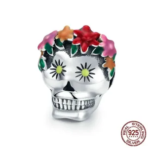Flower Skull Charms