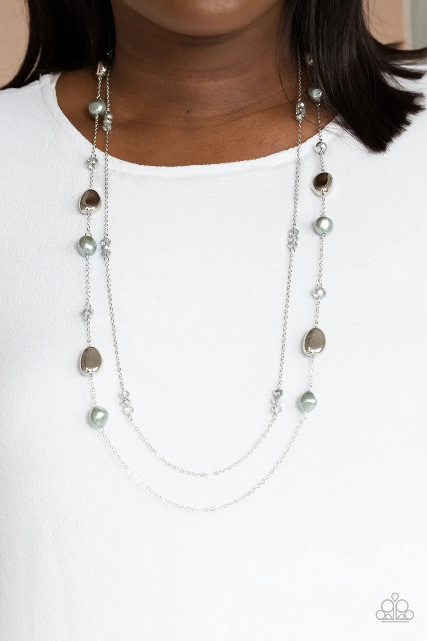 Gala Goals Silver Paparazzi Necklace
