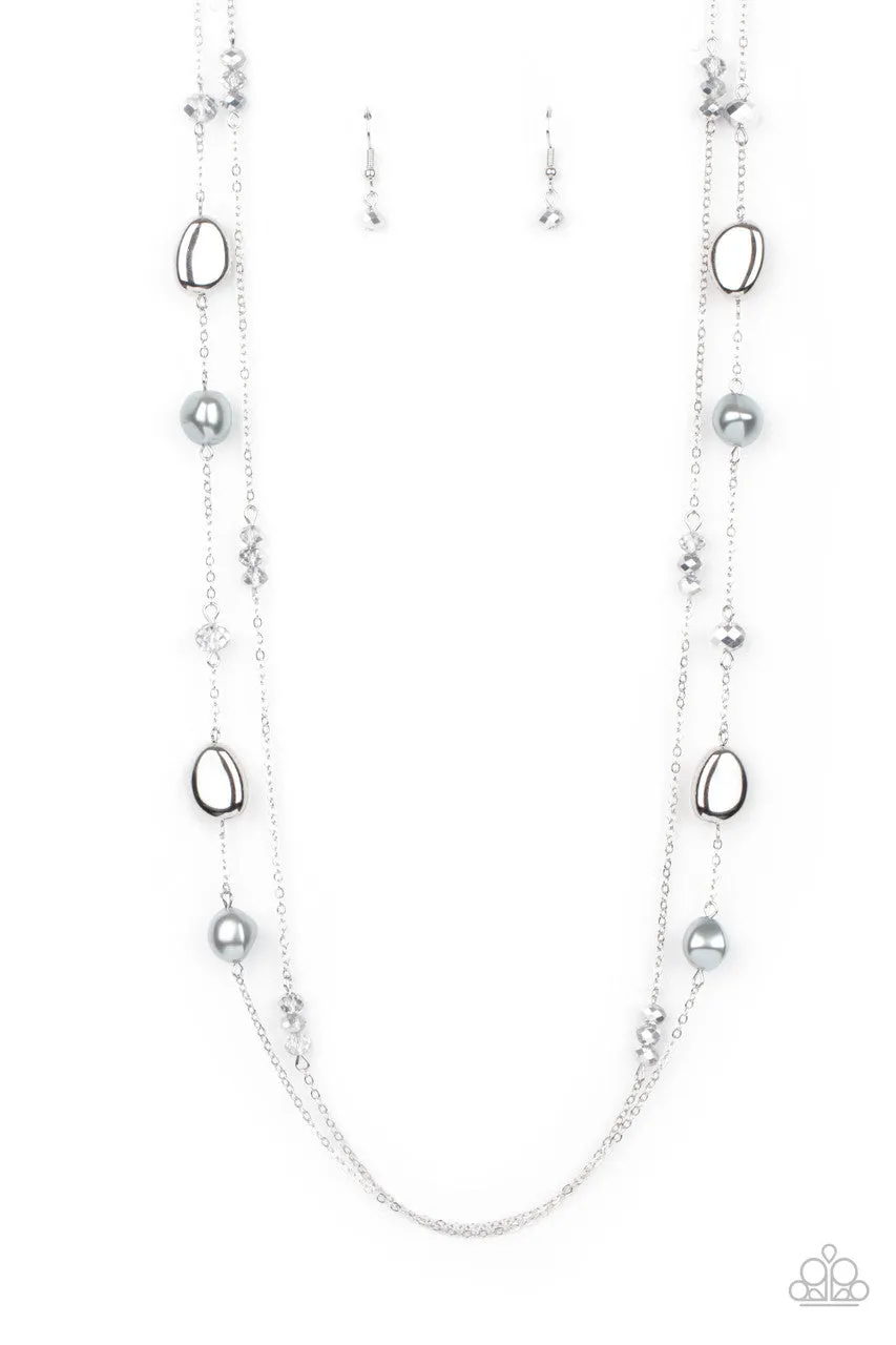 Gala Goals Silver Paparazzi Necklace