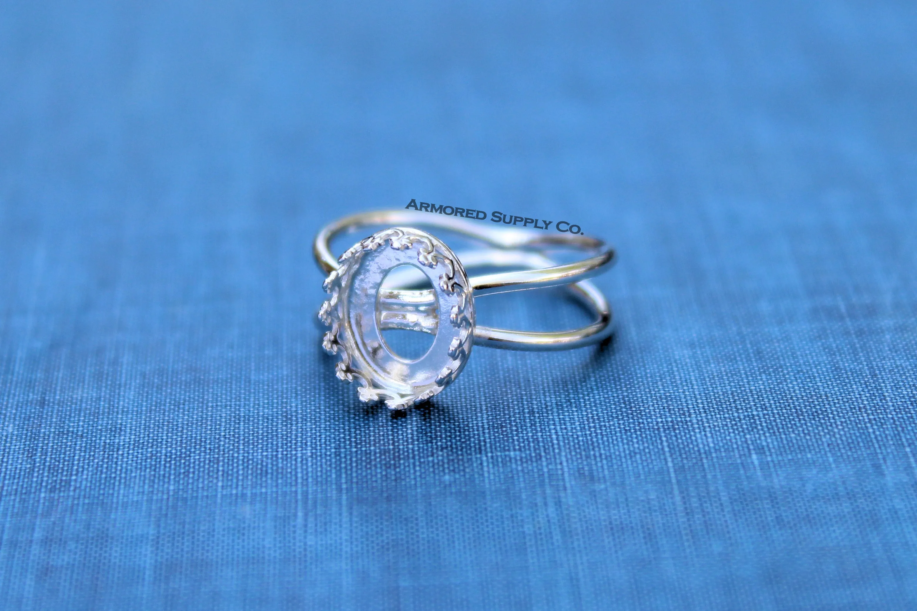 Galaxy Oval Crown Bezel Cup Ring blank Setting