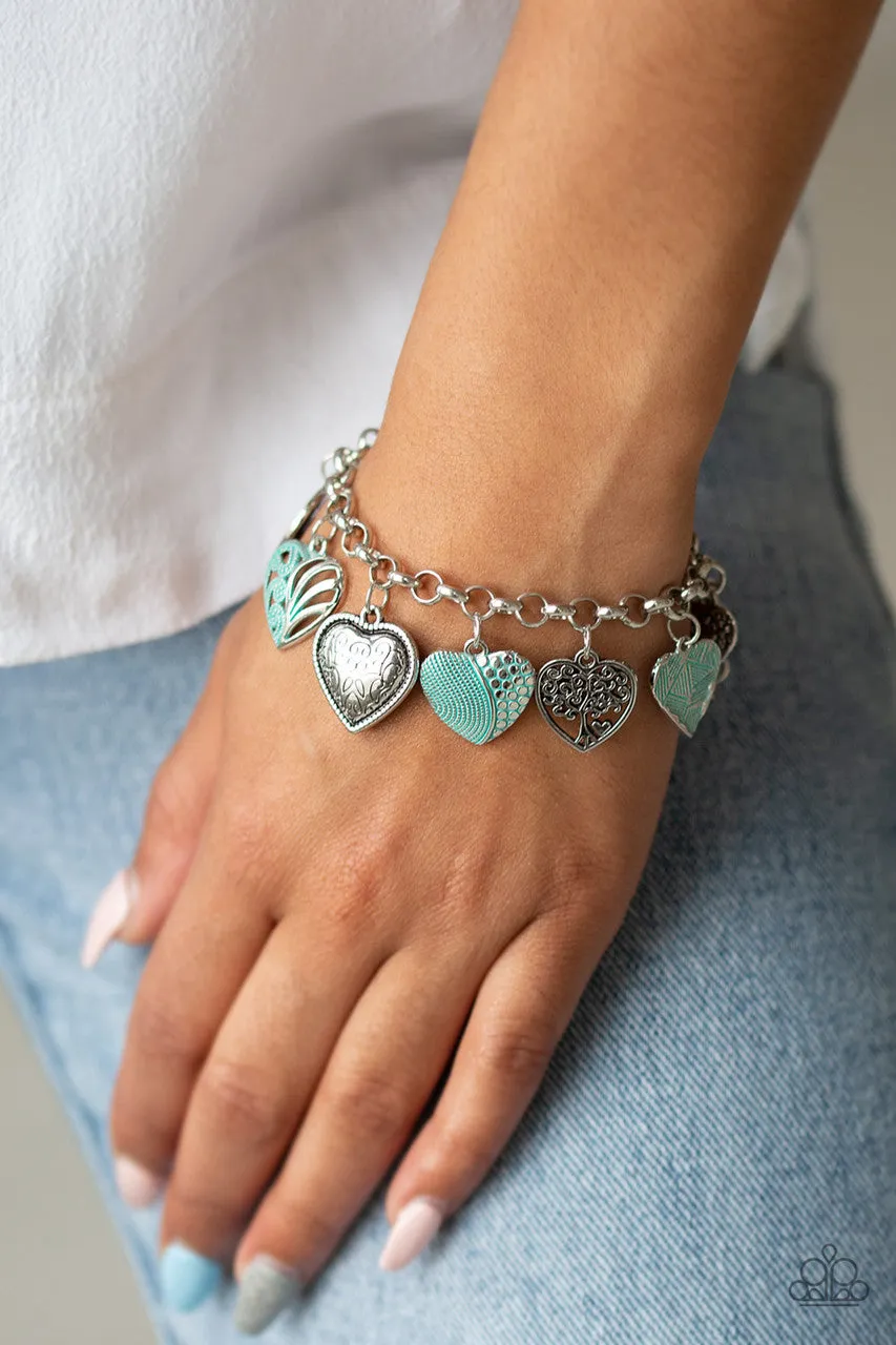 Garden Hearts Green Paparazzi Bracelet