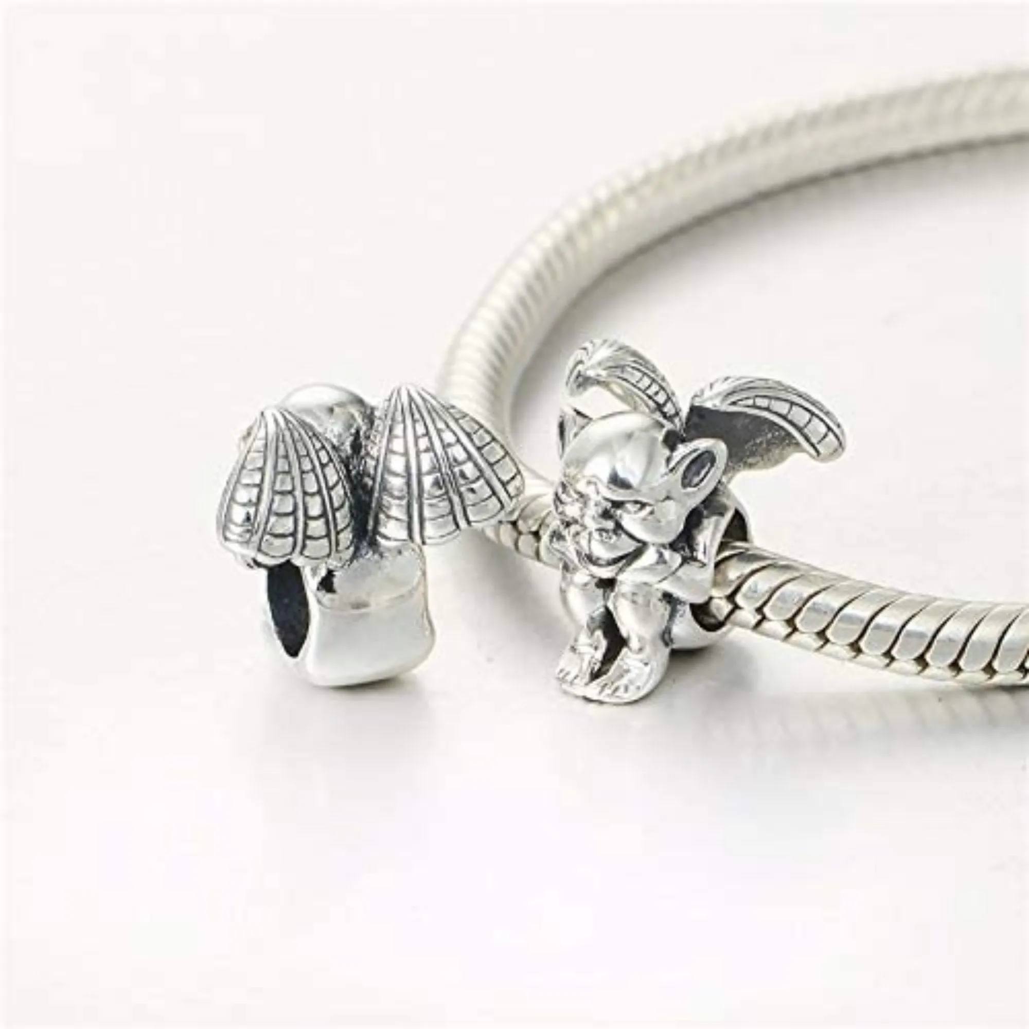 Gargoyle Silver Bead Charm