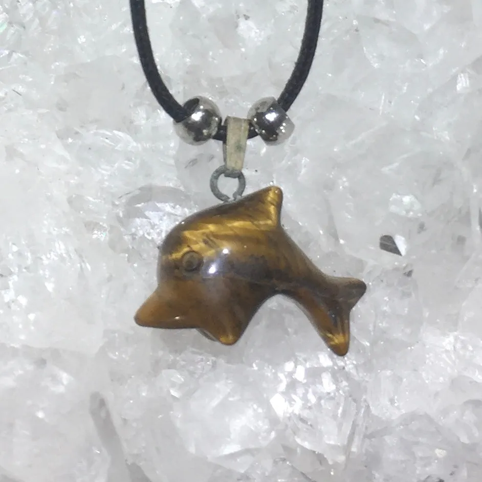 Gemstone Dolphin Necklaces