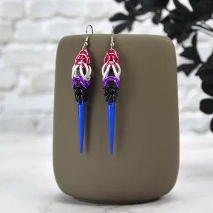 Genderfluid Pride - Spike Earrings