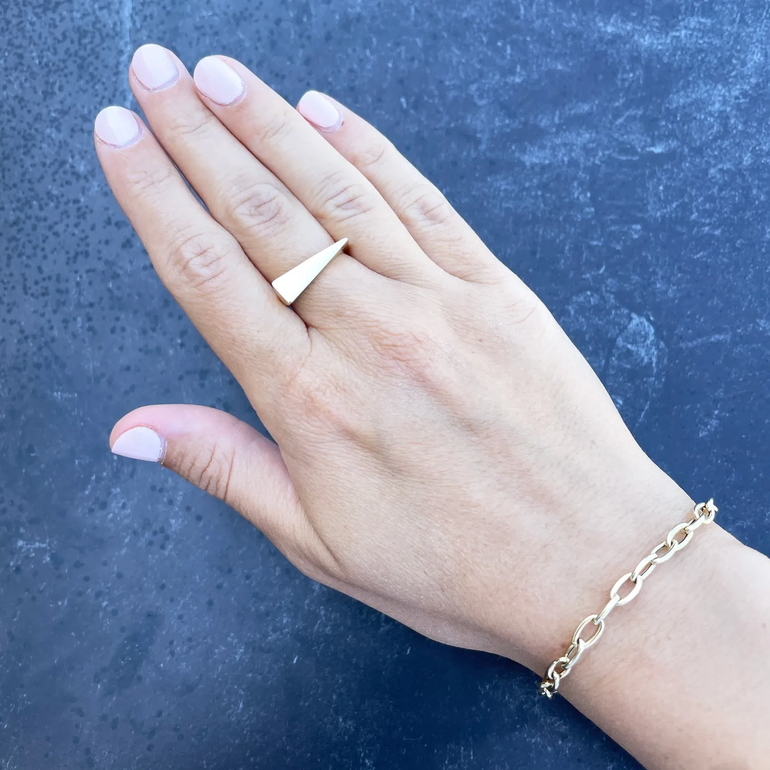 Geometric Gold Ring