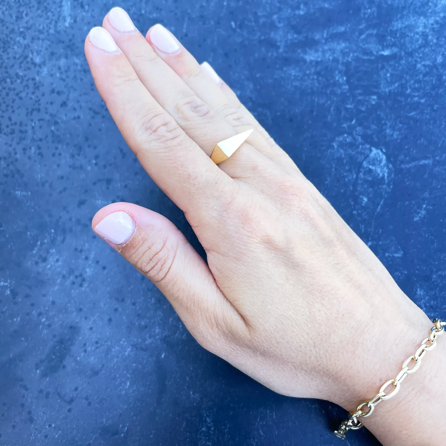 Geometric Gold Ring