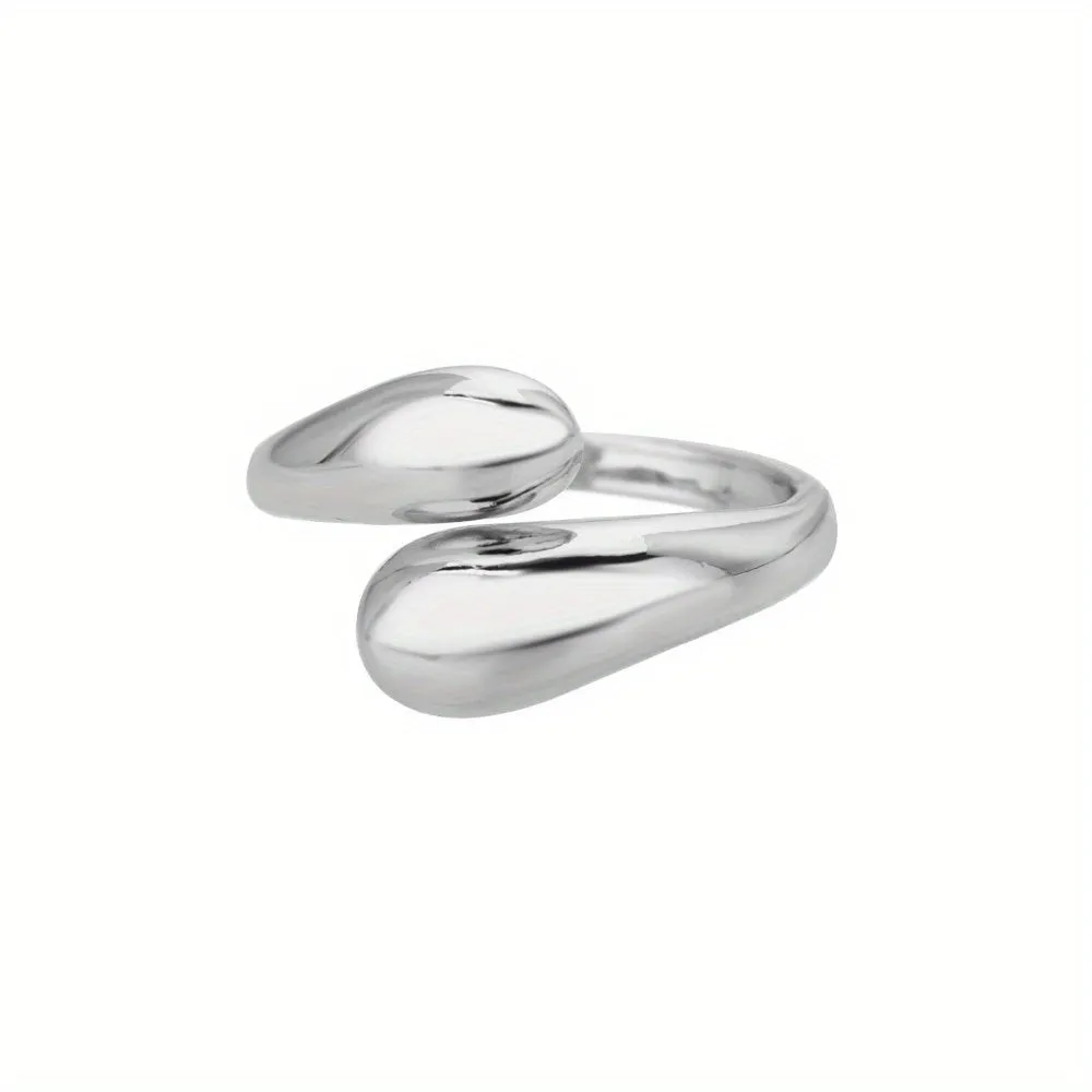 Geometric Water Drop Copper Men's Ring