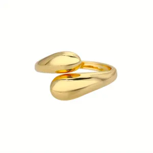 Geometric Water Drop Copper Men's Ring
