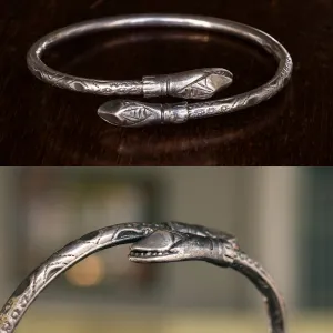 Georgian Silver Double Snake Bangle