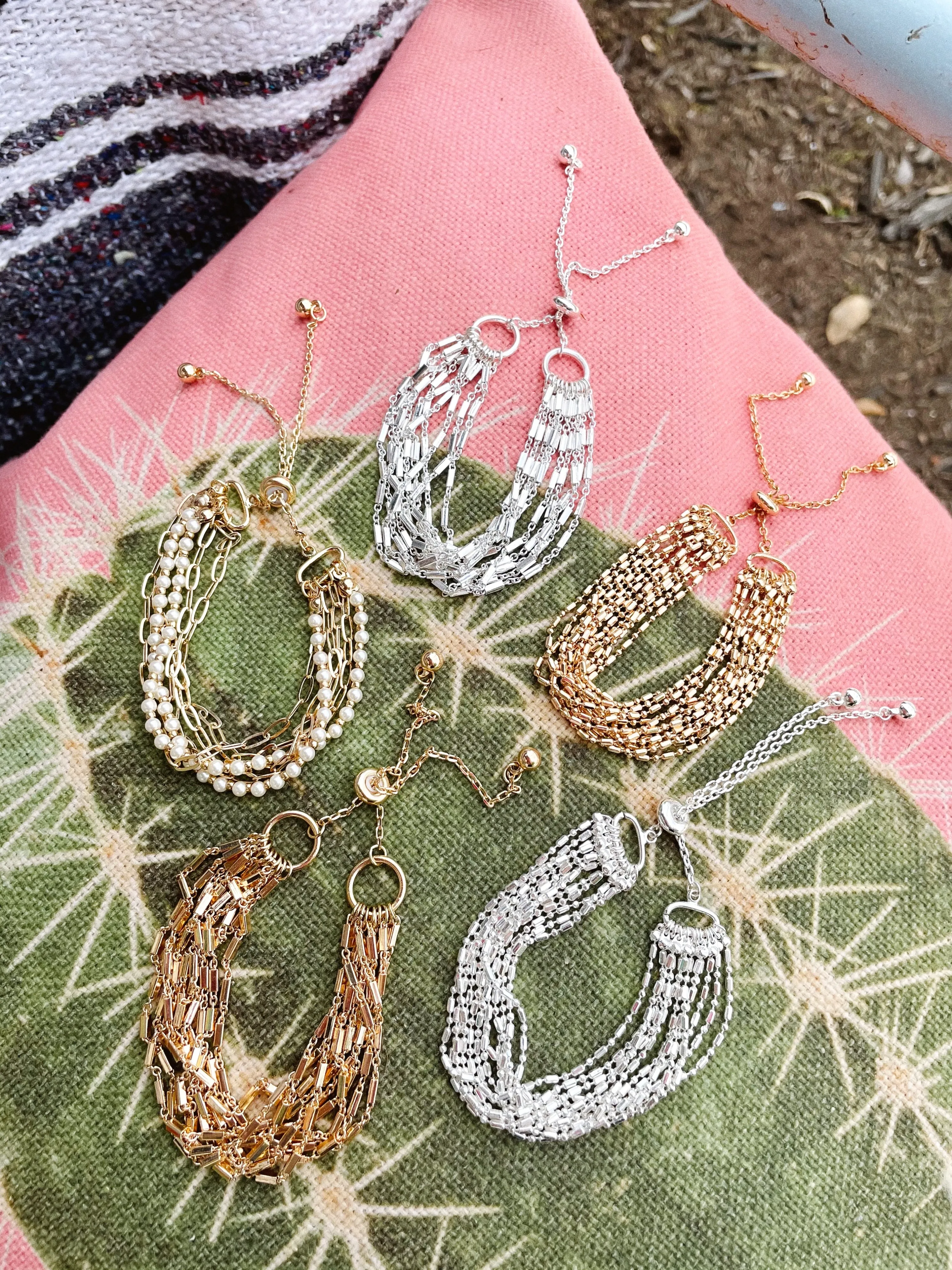 Gold & Silver Adjustable Bracelet Sets