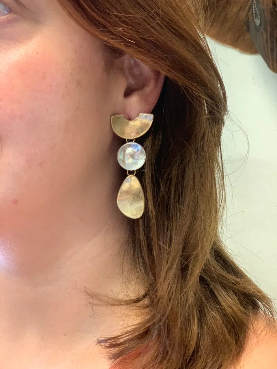 Gold & Silver Layered Earrings