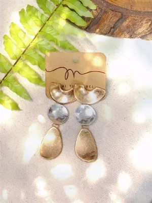 Gold & Silver Layered Earrings