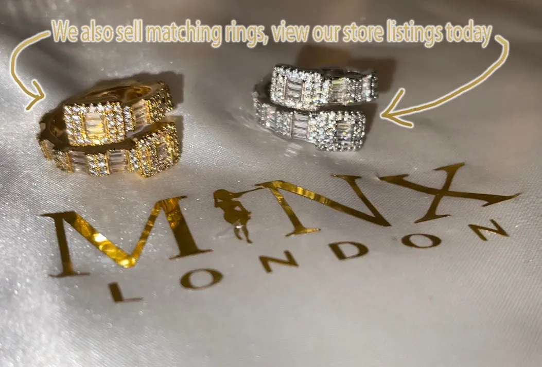 Gold Bracelet | Iced Out Bracelet | Baguette Bracelet | Gold Bangle | Cuff Bracelet