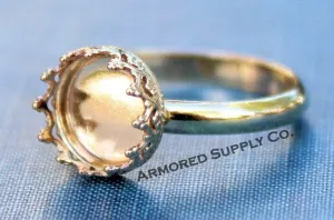 Gold Filled 8mm Crown Bezel Comfort Ring Band blank