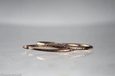 Gold hoop earring