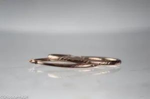 Gold hoop earring