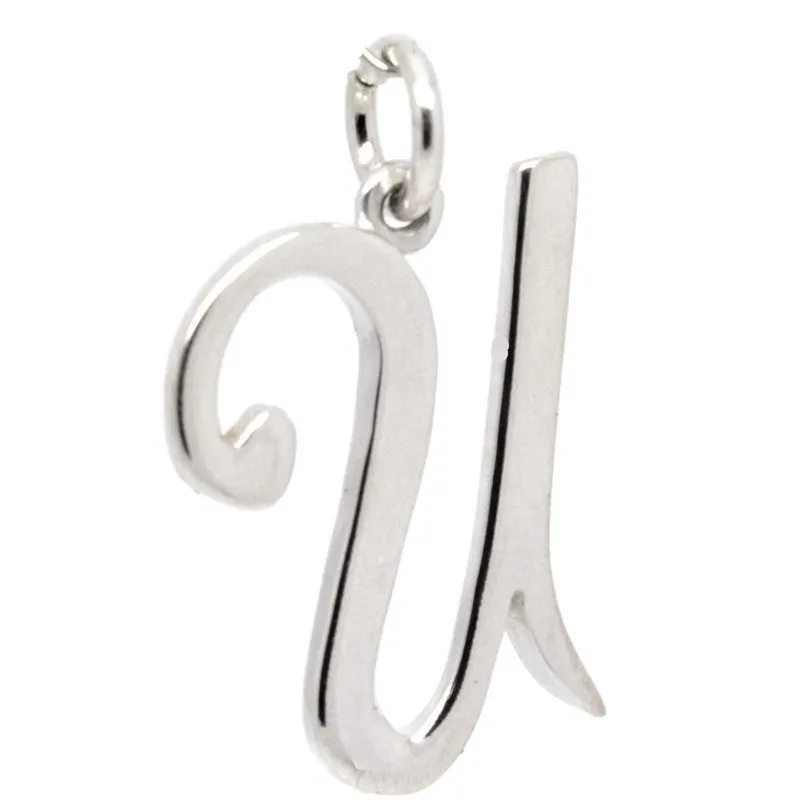 Gold Large Italic U Charm