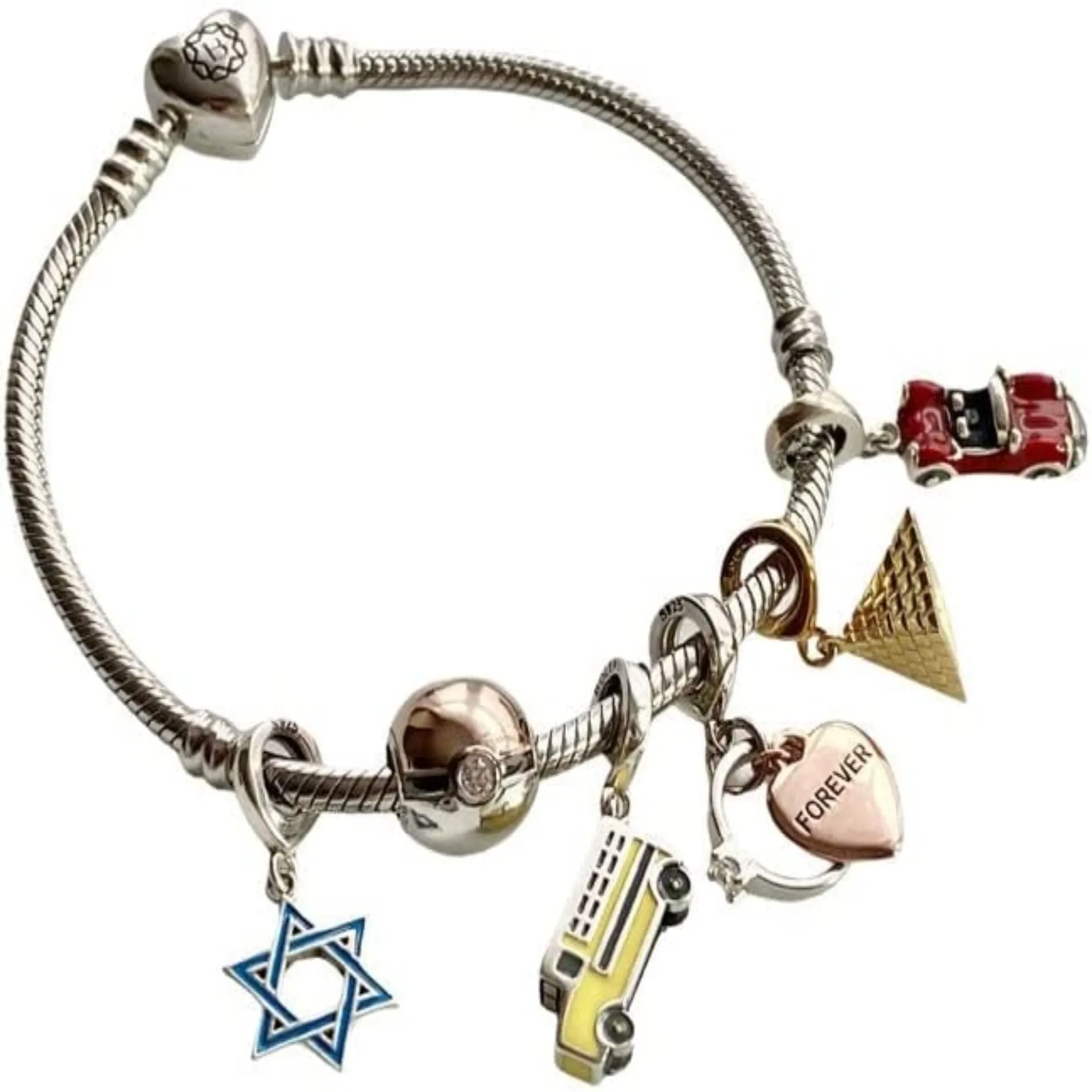 Gold Pyramid Egypt Dangle Pendant Charm