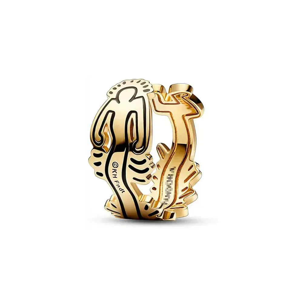 Gold Rose Gold Heart Ring for Women