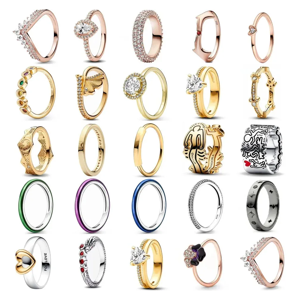Gold Rose Gold Heart Ring for Women