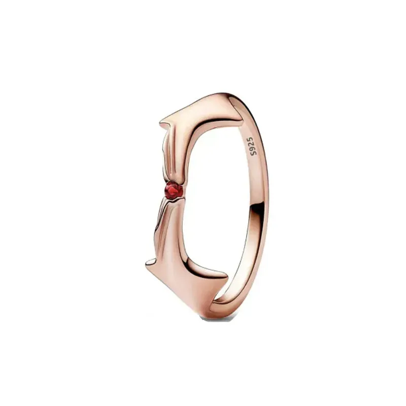 Gold Rose Gold Heart Ring for Women