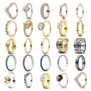 Gold Rose Gold Heart Ring for Women