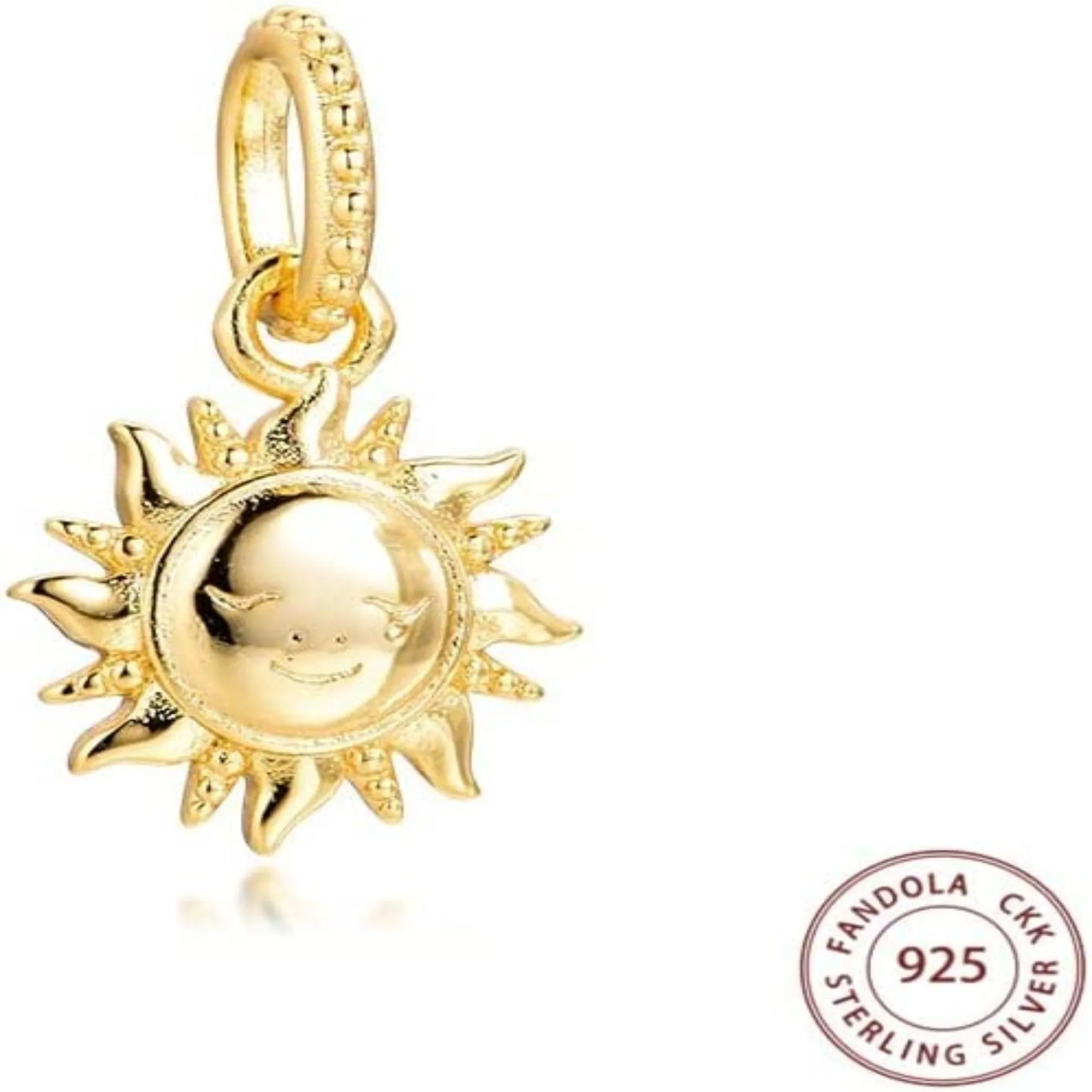 Gold Sun Celestial Dangle Pendant
