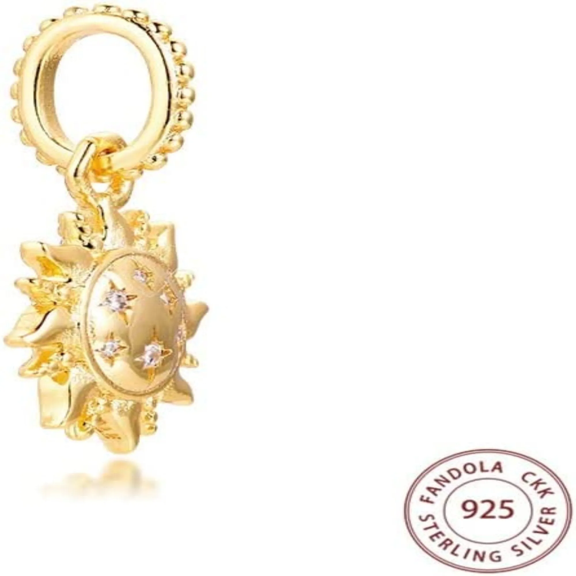 Gold Sun Celestial Dangle Pendant