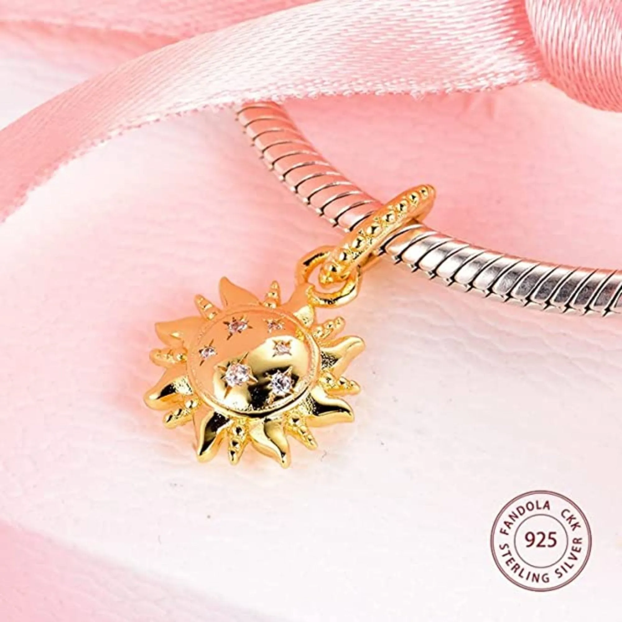 Gold Sun Celestial Dangle Pendant