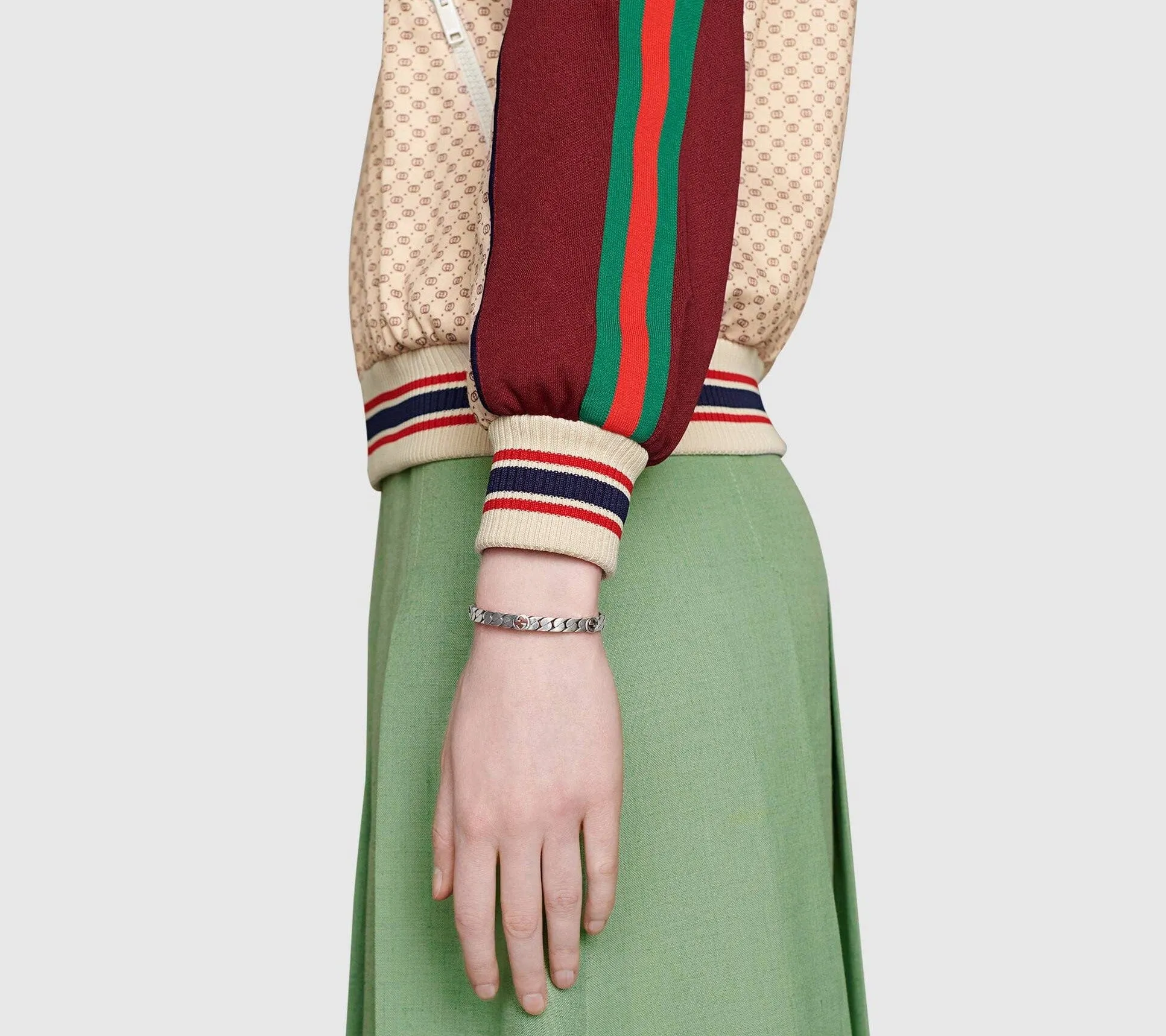 Gucci Silver Interlocking G Bracelet