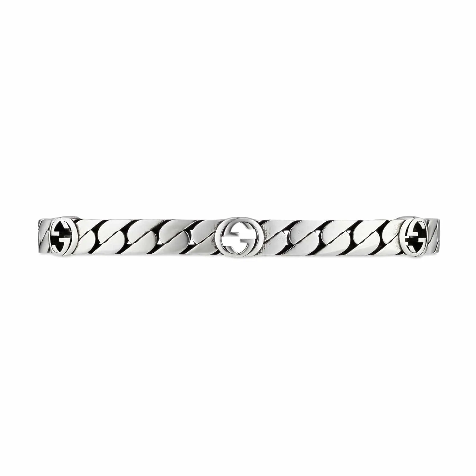 Gucci Silver Interlocking G Bracelet