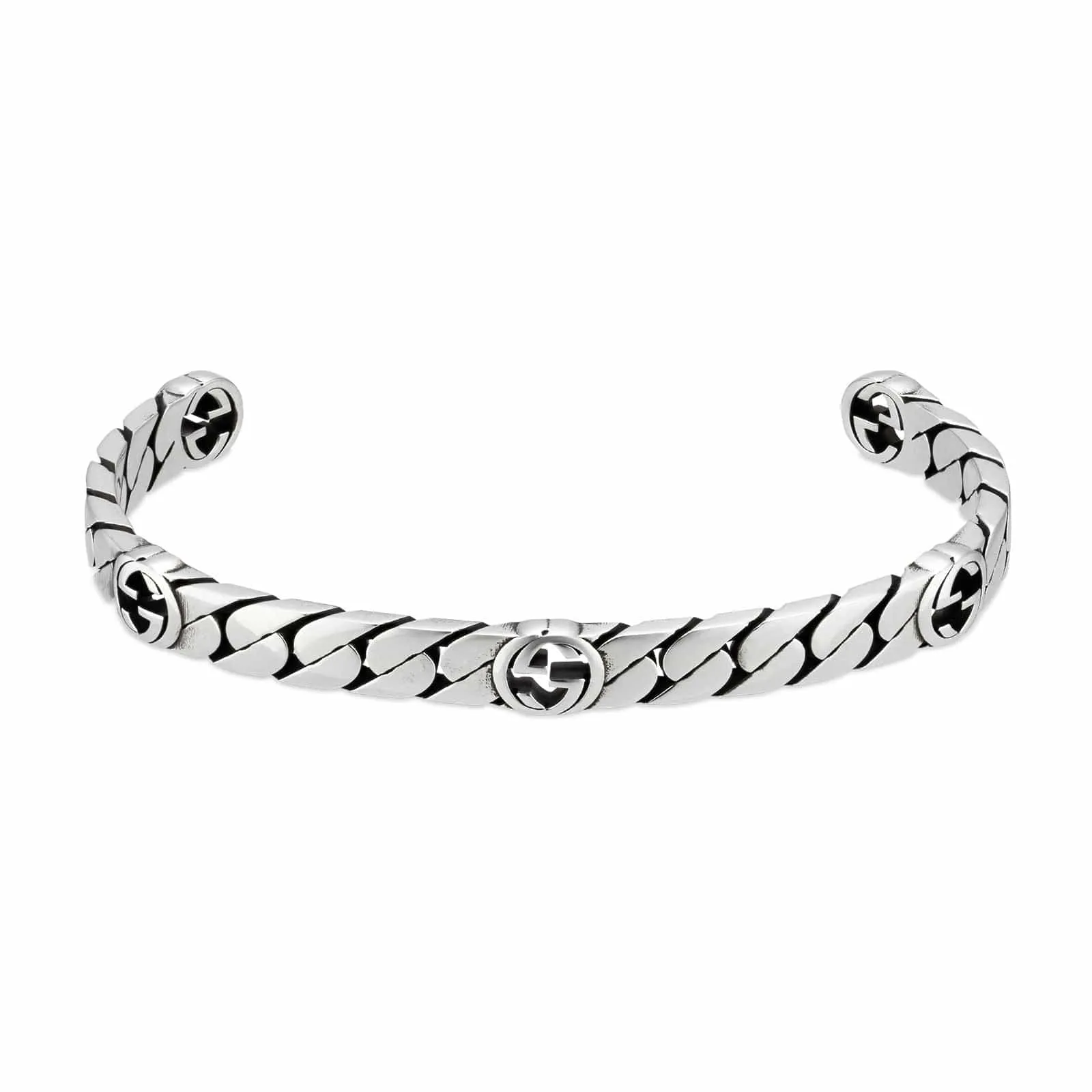 Gucci Silver Interlocking G Bracelet