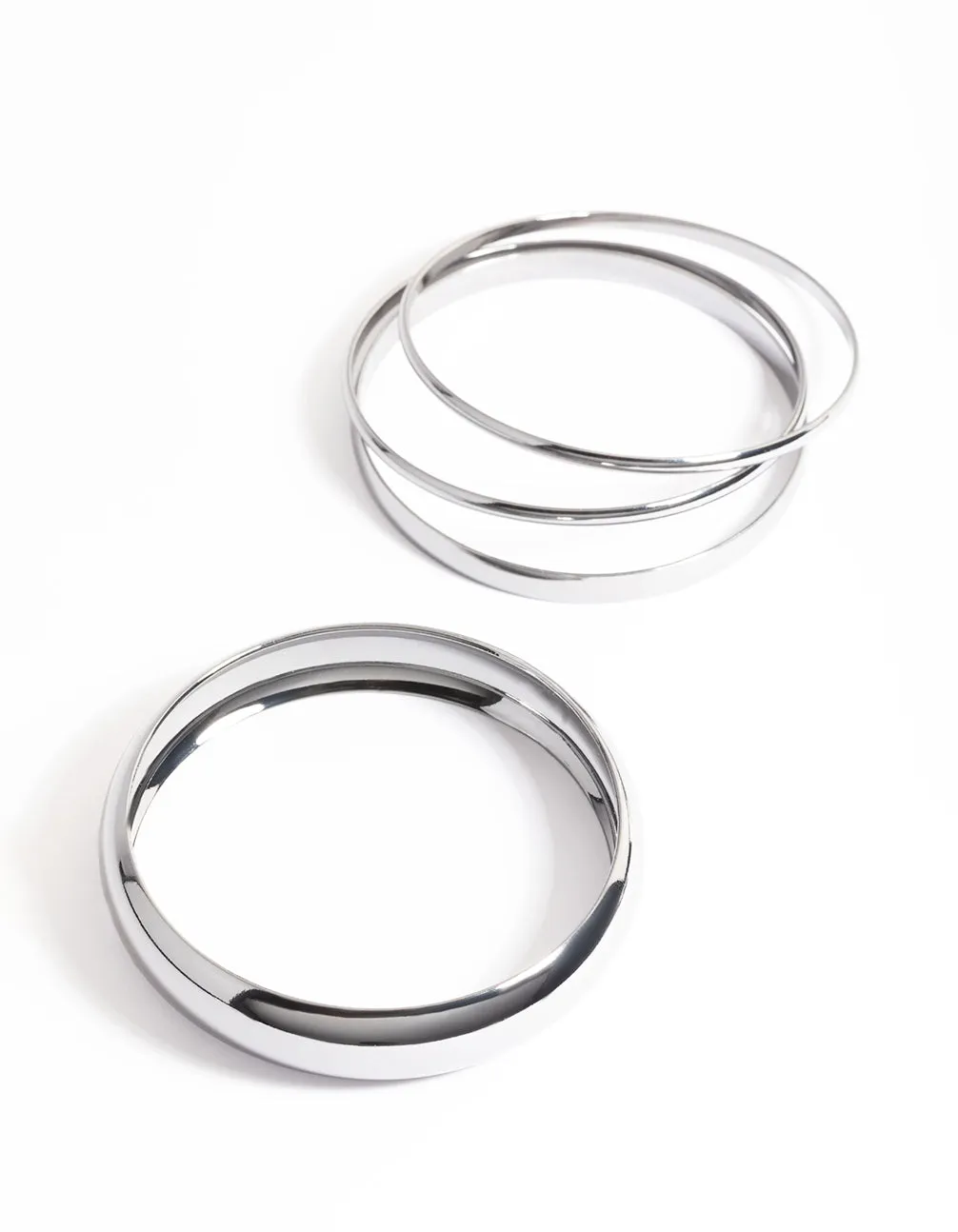 Gunmetal Thick & Thin Bangle 4-Pack