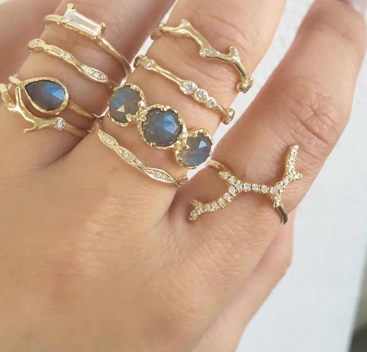 Haku Lei Labradorite Ring